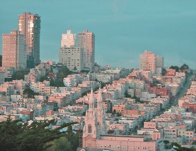 a32 cathedral from coit at sunrise